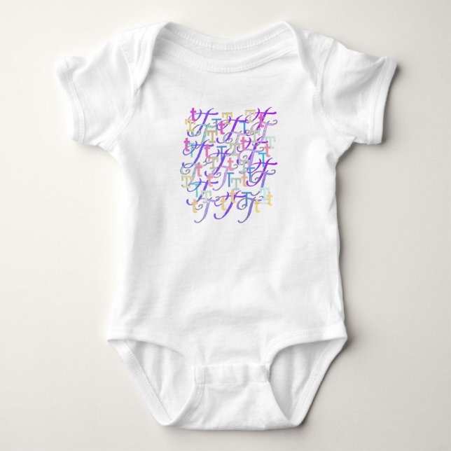 Body Para Bebê Body "T" Bebê Confete Letra (Frente)