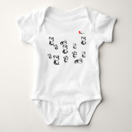 Body Para Bebê Bodys de Bebê com Padrão de Panda Fofo Dormindo e