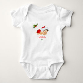 Body Para Bebê Bodysu de bebê menino primeiro Natal chapéu de Pap