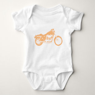 Body Para Bebê Bodysuit amarelo do bebê da motocicleta