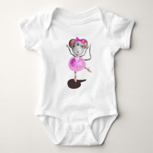 Body Para Bebê Bodysuit Bebê Rato Bailarina - Dança de Ballet - D