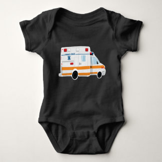 Body Para Bebê Bodysuit bonito do bebê da ambulância