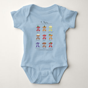 Body Para Bebê Bodysuit bonito do bebê do miúdo do dia do Pi da