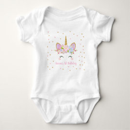 Body Para Bebê Bodysuit bonito do bebê do unicórnio um primeiro