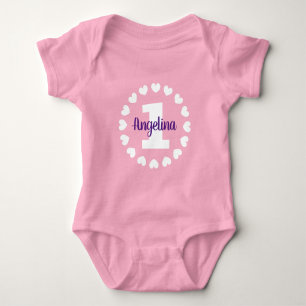 Body Para Bebê Bodysuit cor-de-rosa conhecido feito sob encomenda