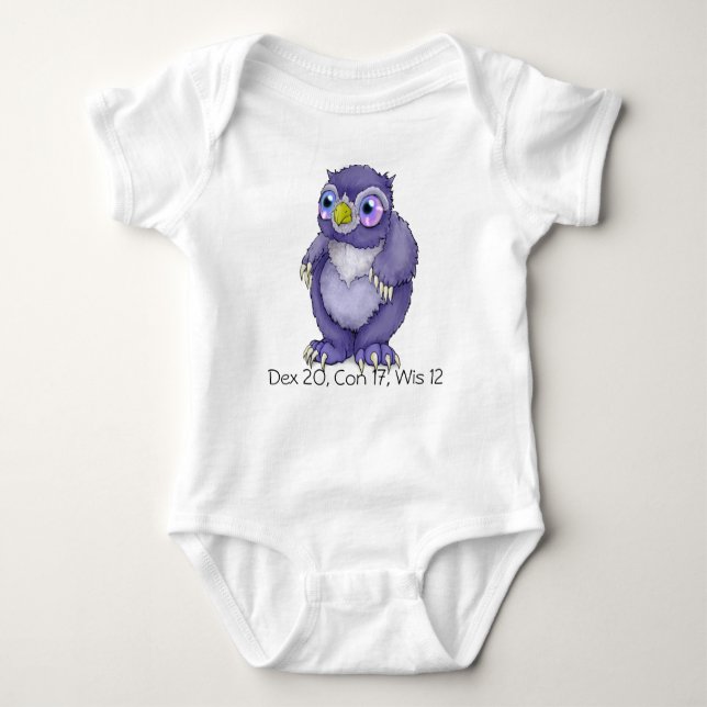 Body Para Bebê Bodysuit da criança de Owlbear do bebê (Frente)