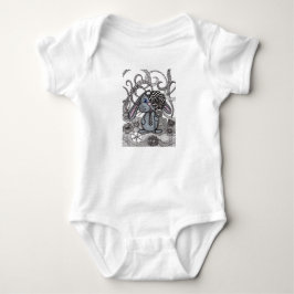 Body Para Bebê Bodysuit de Bebê Coelho Bunny Zen Doodle Fofo Dese
