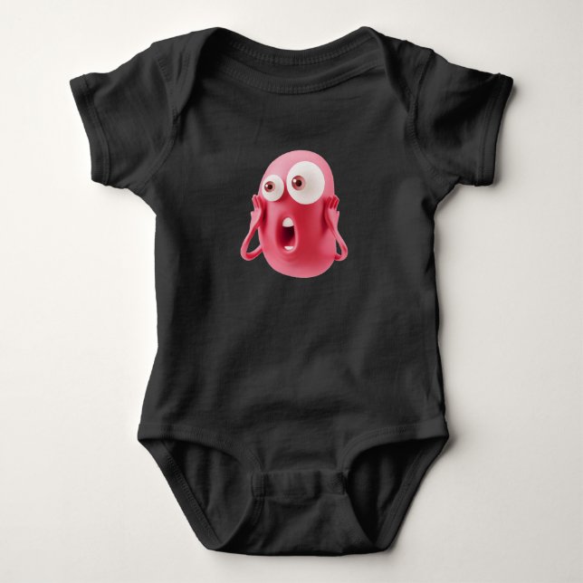 Body Para Bebê Bodysuit de Bebê com Design de Emoji (Frente)