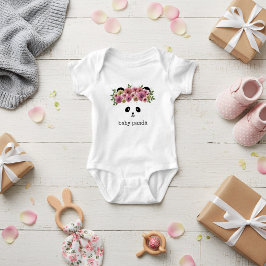 Body Para Bebê Bodysuit de Bebê com Face de Urso Panda Fofo e Cor
