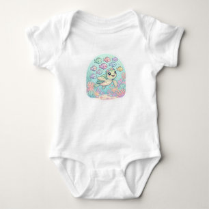 Body Para Bebê Bodysuit de Bebê Cute Kawaii Tartaruga Marinha Vid