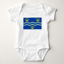 Body Para Bebê Bodysuit de Bebê da Bandeira de Cambridgeshire (co