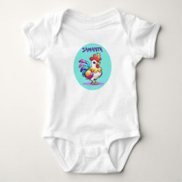 Body Para Bebê Bodysuit de Bebê Galo Mágico Personalizado