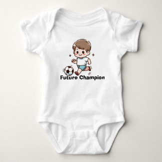 Body Para Bebê Bodysuit de Bebê Menino de Futebol Fofo | Pequeno