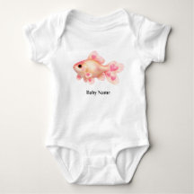 Bodysuit de Bebê Personalizado com Peixe Dourado R