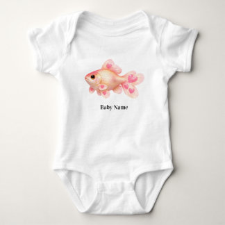 Body Para Bebê Bodysuit de Bebê Personalizado com Peixe Dourado R
