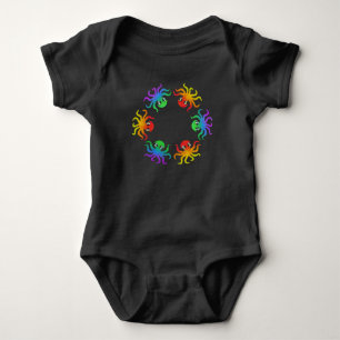 Body Para Bebê Bodysuit de Bebê - Polvo Gradiente (vívido)
