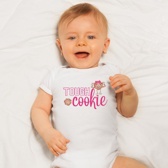 Body Para Bebê Bodysuit de Bebê Tough Cookie (Criador carregado)