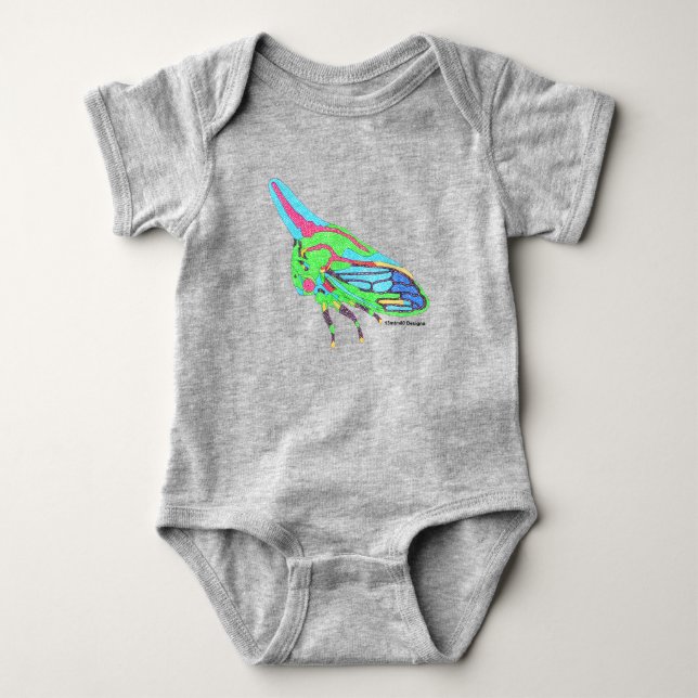 Body Para Bebê Bodysuit de Bebê (vívido) - Treehopper de Carvalho (Frente)