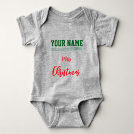 Body Para Bebê Bodysuit de Jersey de Natal personalizado cor