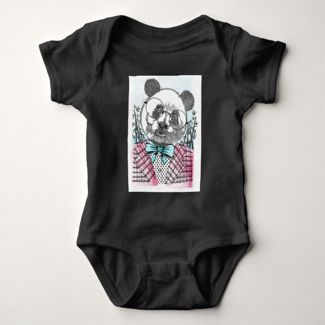 Body Para Bebê Bodysuit de Jersey para Bebê com Desenho de Ilustr (Frente)