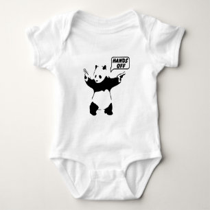 Body Para Bebê Bodysuit de Jersey para Bebê com Ilustração de Pan