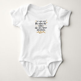 Body Para Bebê Bodysuit de Jersey para Bebê Ela Vai Mover Montanh