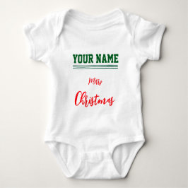 Body Para Bebê Bodysuit de Jersey personalizado de Natal cor