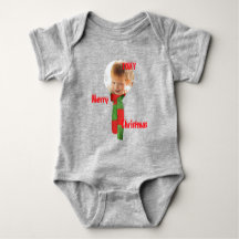 Bodysuit de Jersey personalizado de Natal para Beb
