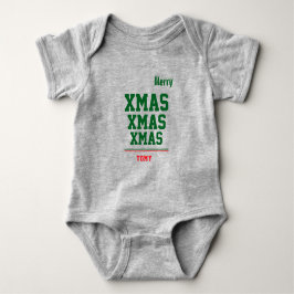 Body Para Bebê Bodysuit de Jersey personalizado de Natal para Beb