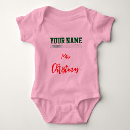 Body Para Bebê Bodysuit de Jersey personalizado de Natal para Beb