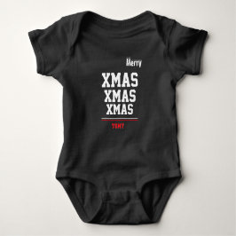 Body Para Bebê Bodysuit de Jersey personalizado de Natal para Beb