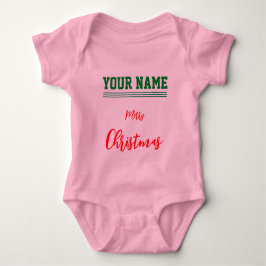 Body Para Bebê Bodysuit de Jersey personalizado de Natal para Beb