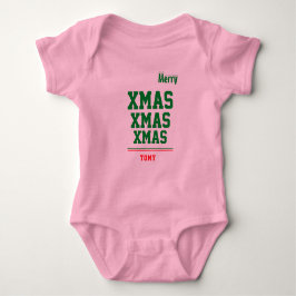 Body Para Bebê Bodysuit de Jersey personalizado de Natal para Beb