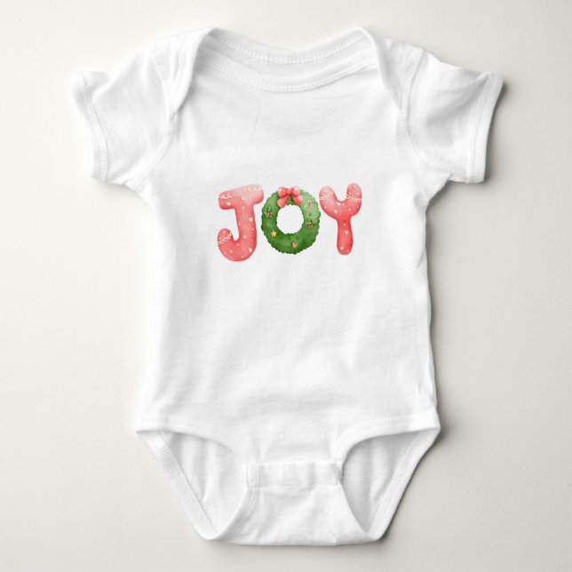 Body Para Bebê Bodysuit de Natal Bonito para Bebê (Frente)