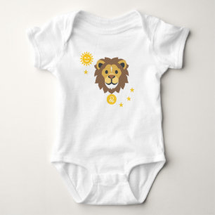 Body Para Bebê Bodysuit de sorriso do bebê do leão de Leo - sin