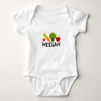 Body Para Bebê Bodysuit de Weegan do bebê - luz