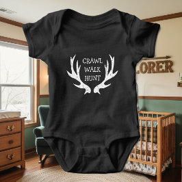 Body Para Bebê Bodysuit do antler dos cervos da CAÇA da CAMINHADA