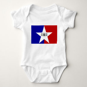 Body Para Bebê Bodysuit do bebê com a bandeira de San Antonio,