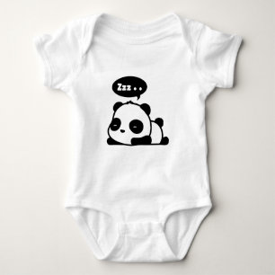 Body Para Bebê bodysuit do bebê com uma panda sonolento bonito
