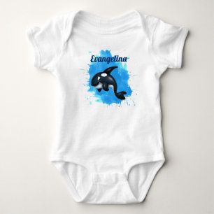 Body Para Bebê Bodysuit do bebê da baleia da orca