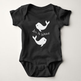 Body Para Bebê Bodysuit do bebê da chalaça da baleia da beluga