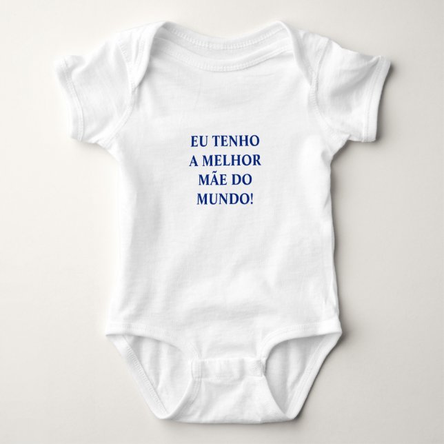 Body Para Bebê Bodysuit do bebê de "Mãe" do português (Frente)