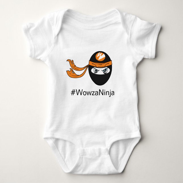 Body Para Bebê Bodysuit do bebê de Wowza Ninja (Frente)