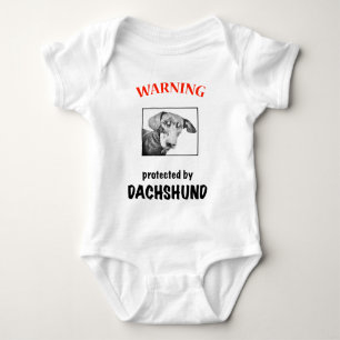 Body Para Bebê Bodysuit do bebê do Dachshund
