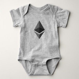 Body Para Bebê Bodysuit do bebê do logotipo de Ethereum ETH