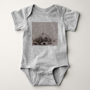 Body Para Bebê Bodysuit do bebê do tzu do sono Shih, cão do son