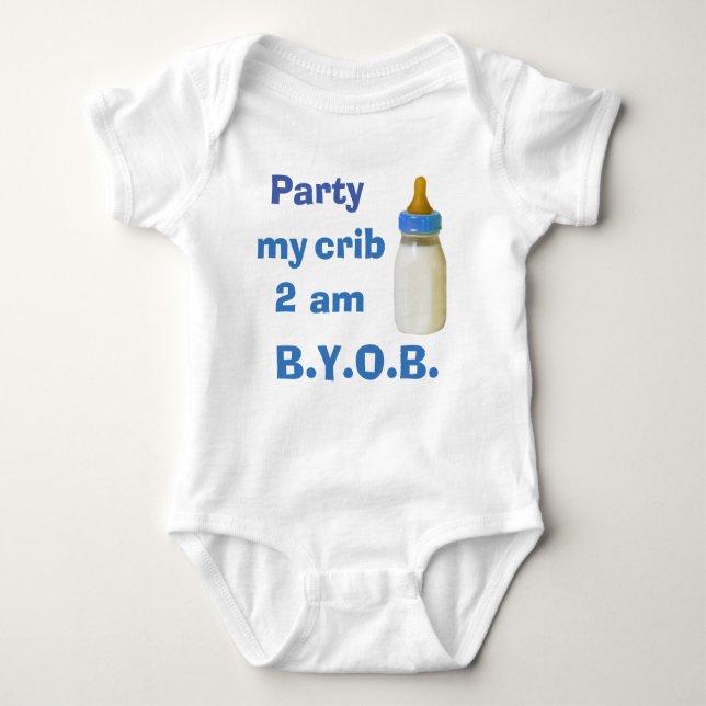 Body Para Bebê Bodysuit do bebê - Party minha ucha 2 am - BYOB (Frente)