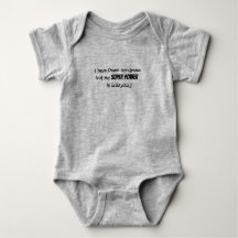 Bodysuit do bebê "… que meu poder super burping "