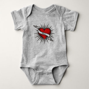 Body Para Bebê Bodysuit do coração da mamã