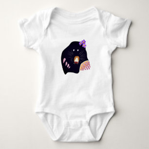 Body Para Bebê Bodysuit do jérsei da toupeira, branco
